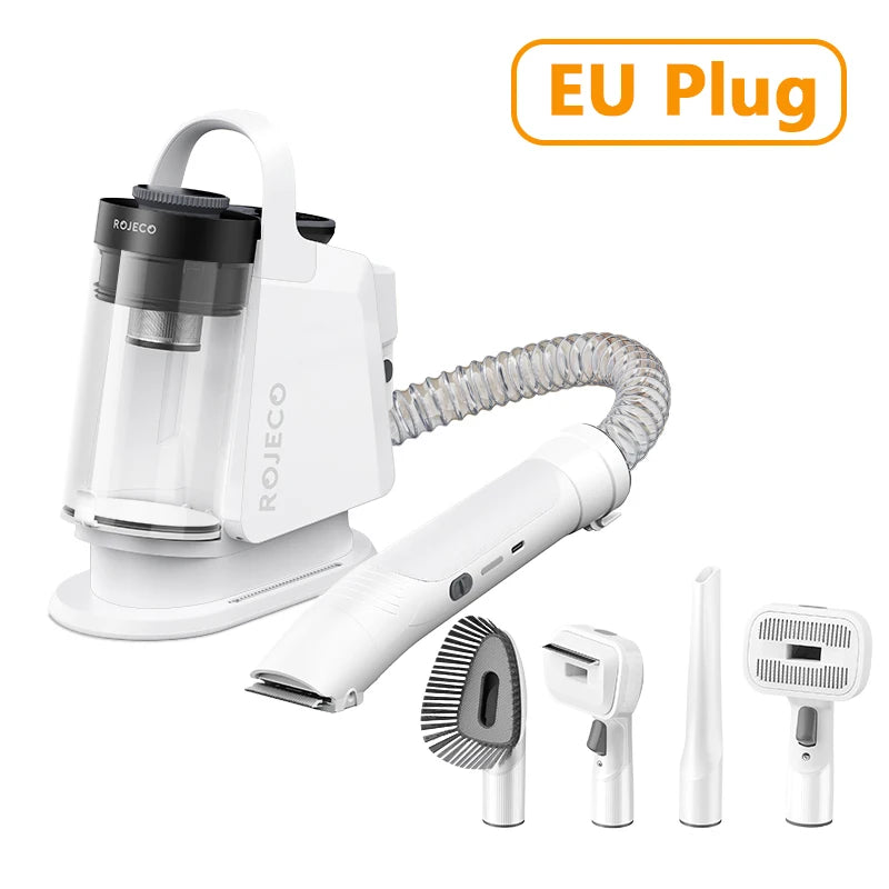 ROJECO 5-in-1 Pet Grooming Vacuum Kit — Professional De-Shedding & Hair Removal for Dogs & Cats