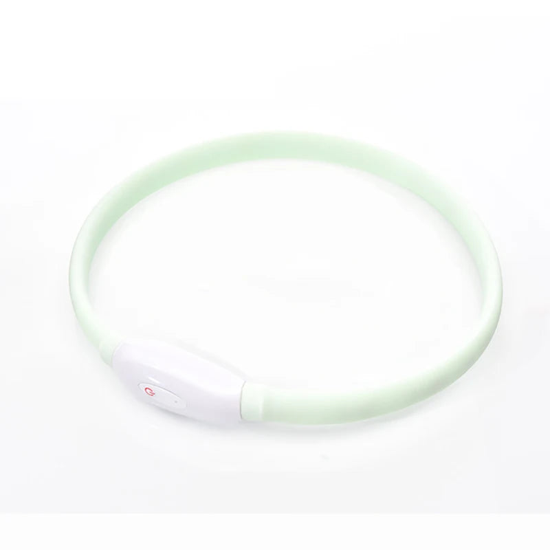 LED Rechargeable Dog Collar — USB Glow Collar with 9 Flashing Modes for Safe Night Walks