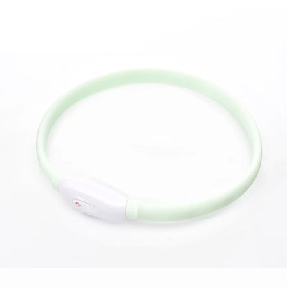 LED Rechargeable Dog Collar — USB Glow Collar with 9 Flashing Modes for Safe Night Walks