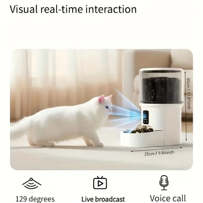 Smart Pet Feeder with HD Camera & App Control — Automatic WiFi Food Dispenser for Cats & Dogs