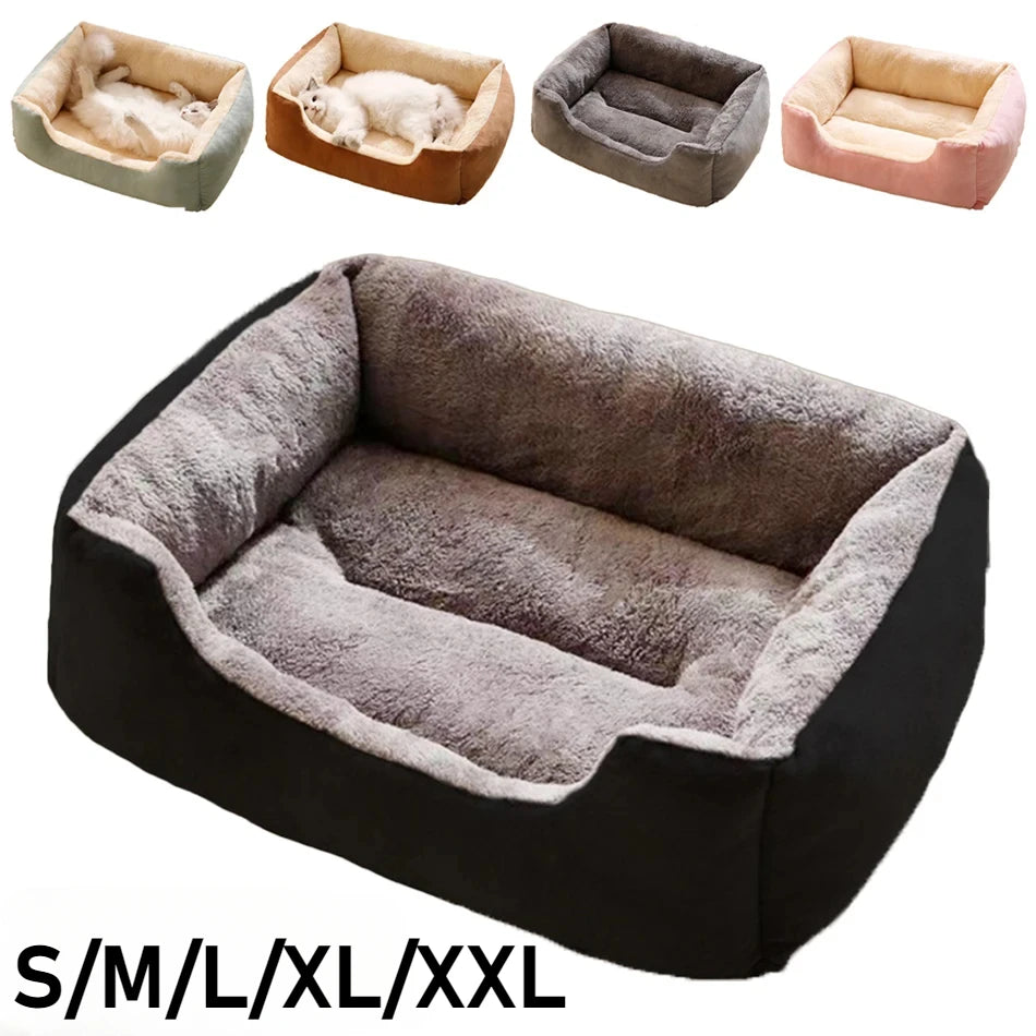 Premium Pet Cushion Bed — Soft Washable Cat & Dog Basket Bed in 5 Colours (S to XXL)