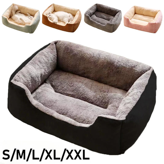 Premium Pet Cushion Bed — Soft Washable Cat & Dog Basket Bed in 5 Colours (S to XXL)