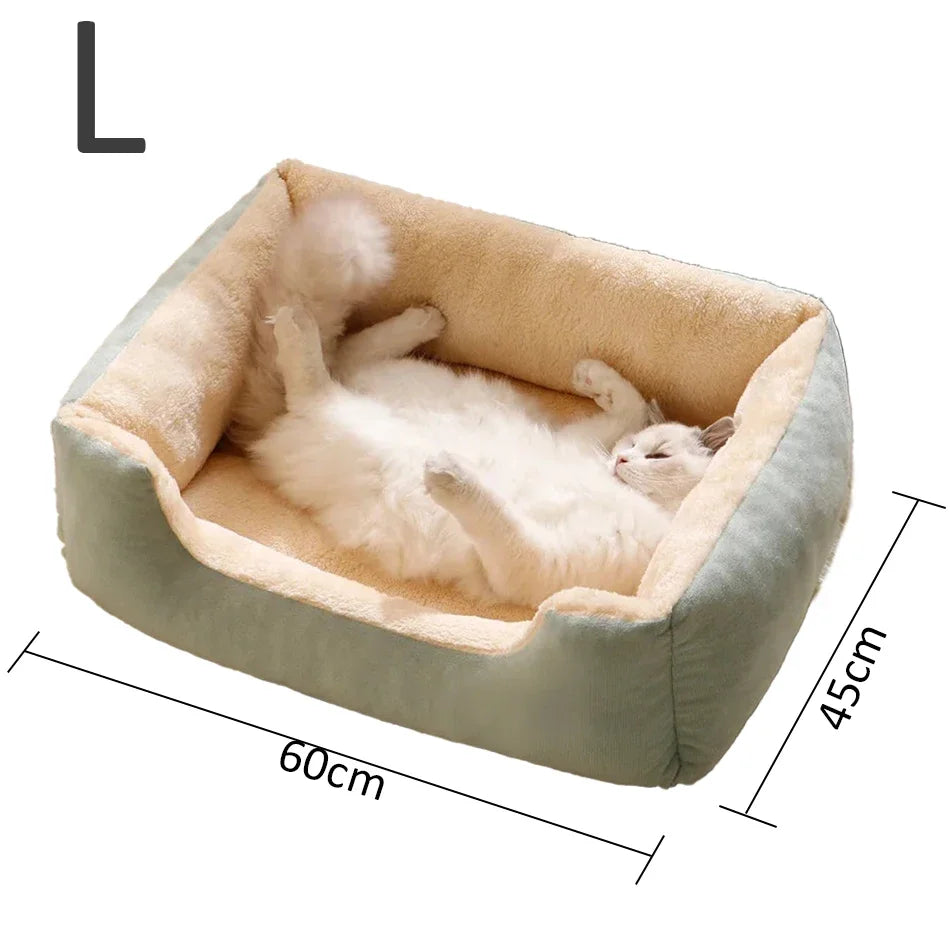 Premium Pet Cushion Bed — Soft Washable Cat & Dog Basket Bed in 5 Colours (S to XXL)
