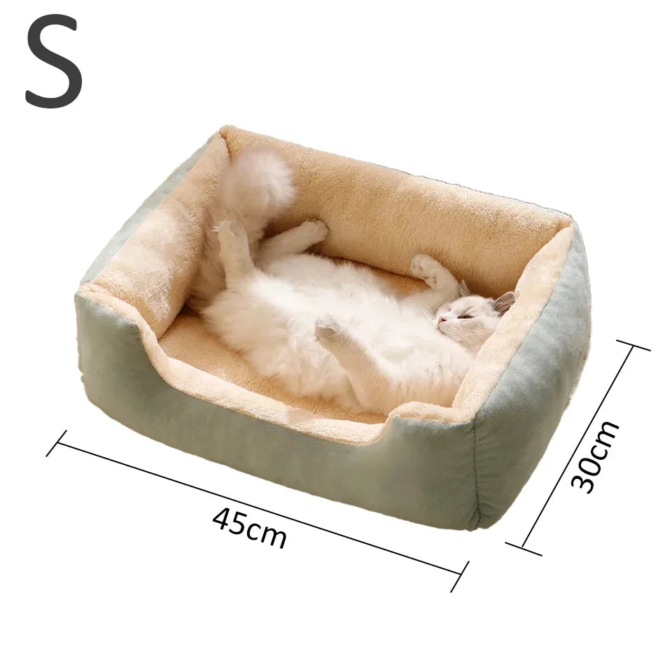 Premium Pet Cushion Bed — Soft Washable Cat & Dog Basket Bed in 5 Colours (S to XXL)