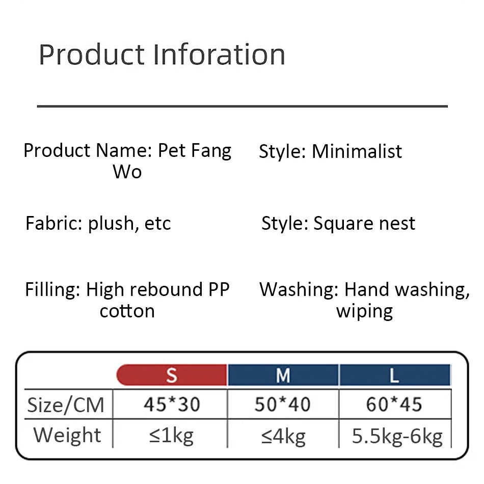 Premium Pet Cushion Bed — Soft Washable Cat & Dog Basket Bed in 5 Colours (S to XXL)