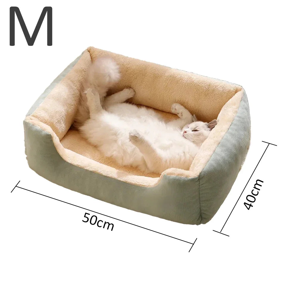 Premium Pet Cushion Bed — Soft Washable Cat & Dog Basket Bed in 5 Colours (S to XXL)