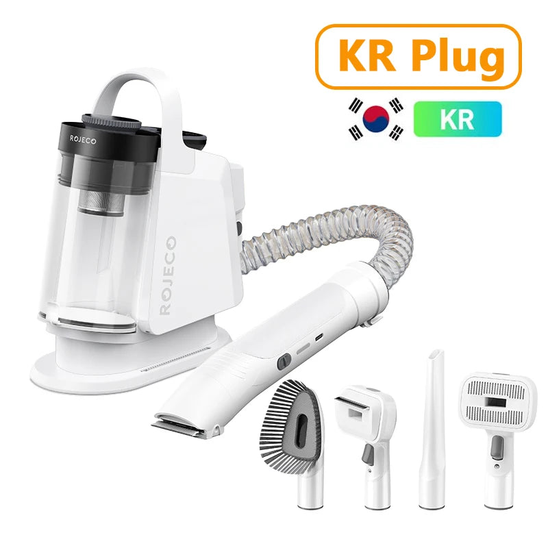 ROJECO 5-in-1 Pet Grooming Vacuum Kit — Professional De-Shedding & Hair Removal for Dogs & Cats