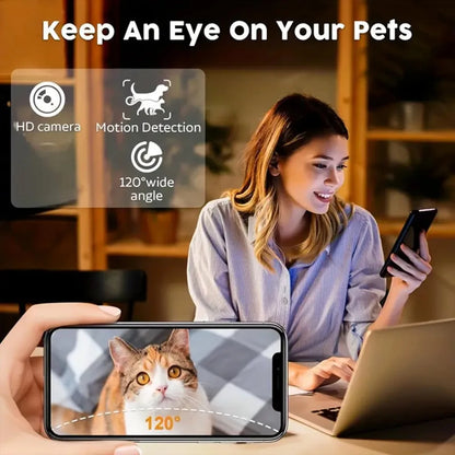 Smart Pet Feeder with HD Camera & App Control — Automatic WiFi Food Dispenser for Cats & Dogs
