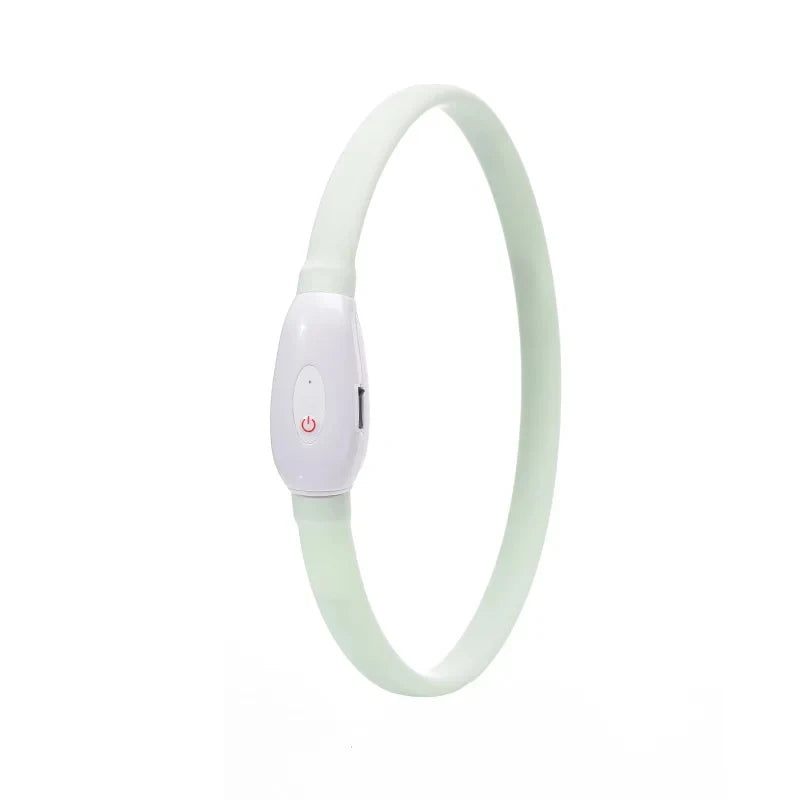 LED Rechargeable Dog Collar — USB Glow Collar with 9 Flashing Modes for Safe Night Walks