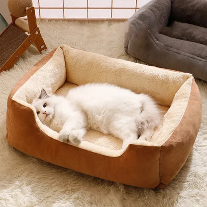Premium Pet Cushion Bed — Soft Washable Cat & Dog Basket Bed in 5 Colours (S to XXL)