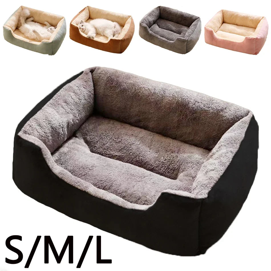 Premium Pet Cushion Bed — Soft Washable Cat & Dog Basket Bed in 5 Colours (S to XXL)